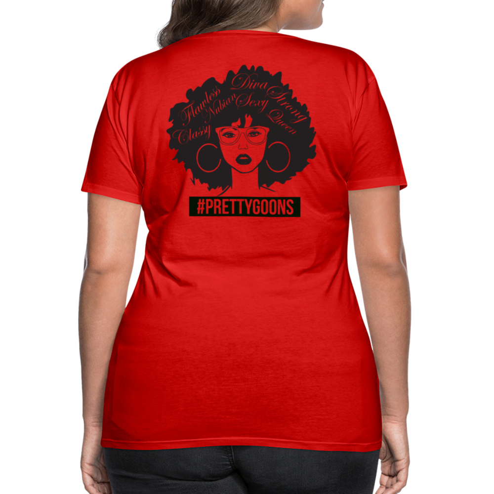 PRETTY GOONS AFRO AFFIRMATION RED Women’s Premium T-Shirt - red