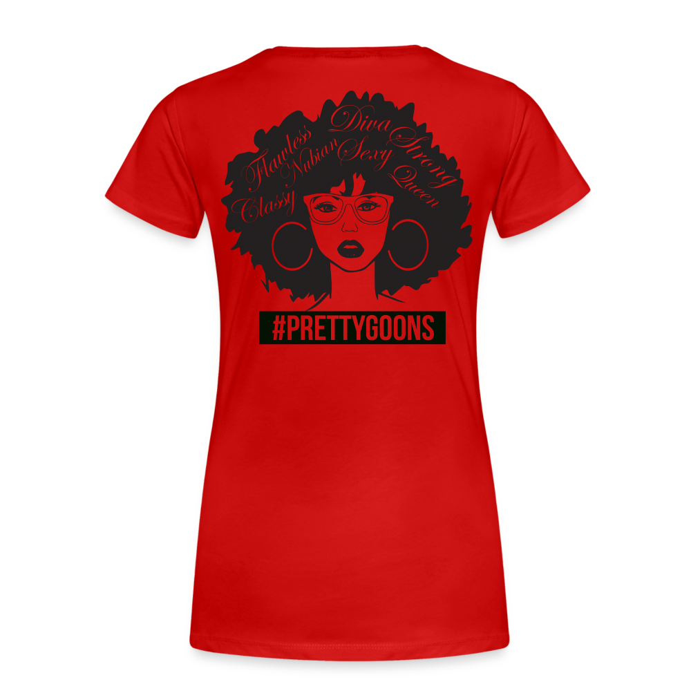 PRETTY GOONS AFRO AFFIRMATION RED Women’s Premium T-Shirt - red