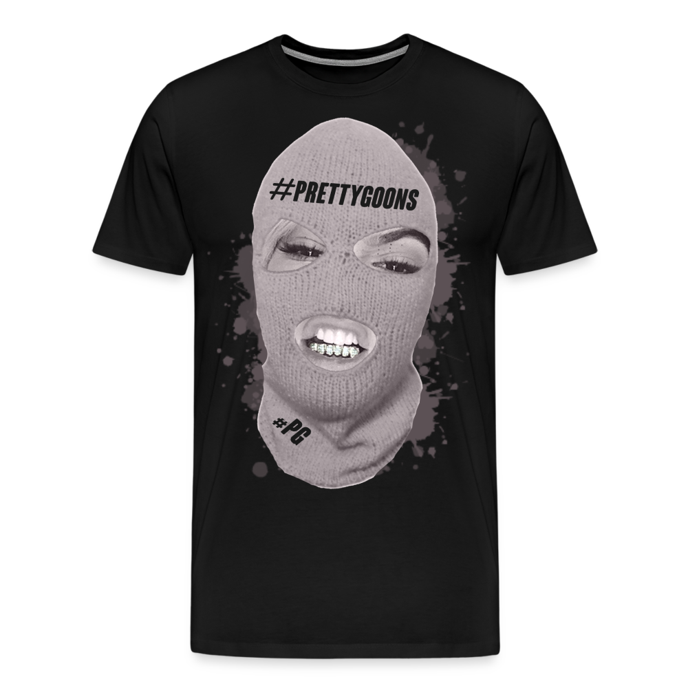 PRETTY GOONS BIG SKI MASK Men's Premium T-Shirt - black