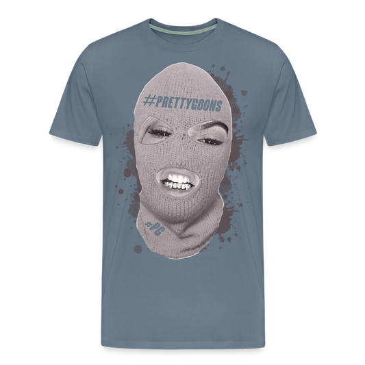 PRETTY GOONS BIG SKI MASK Men's Premium T-Shirt - steel blue