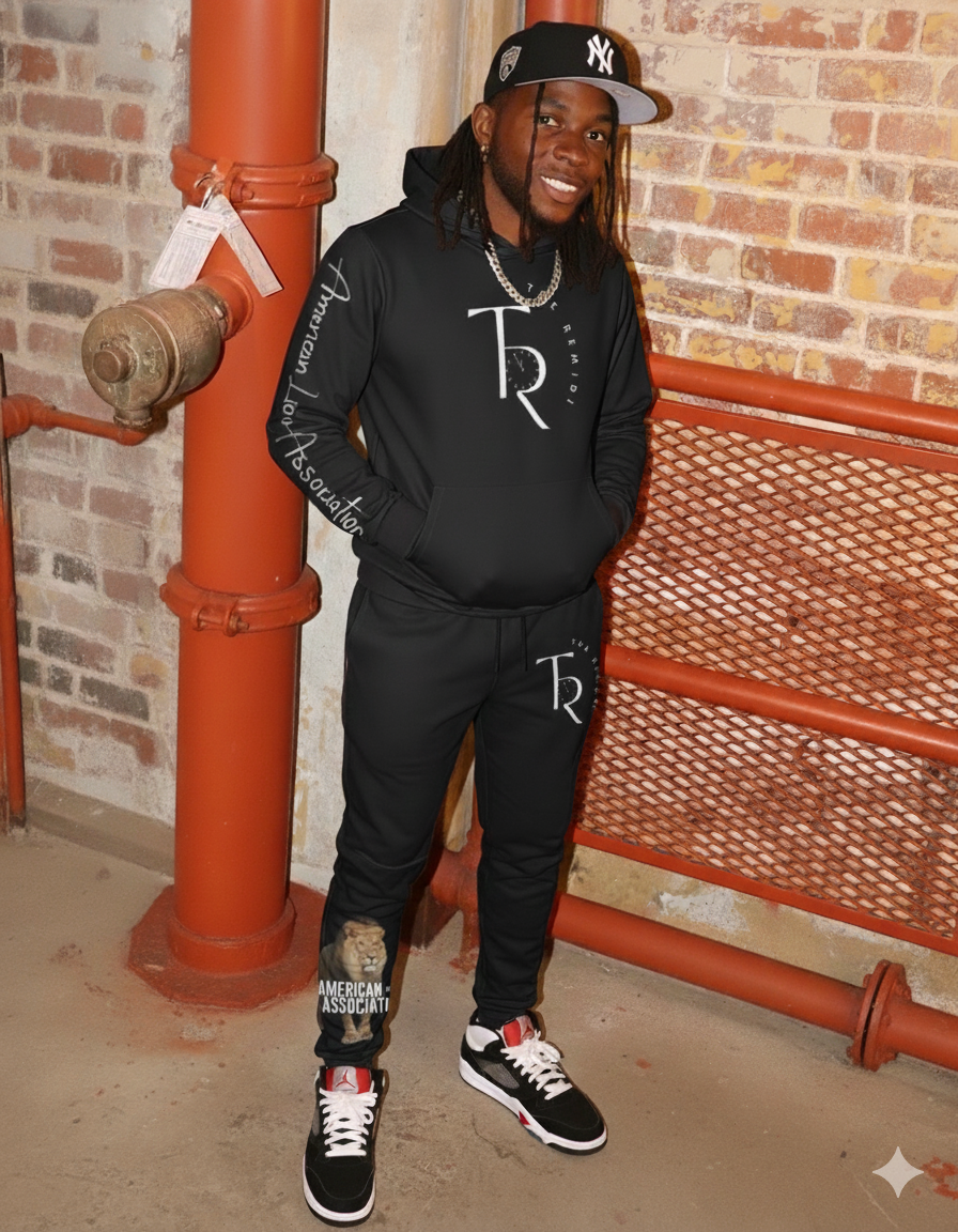 Remidi All White Logo Men's All-Over Print Joggers