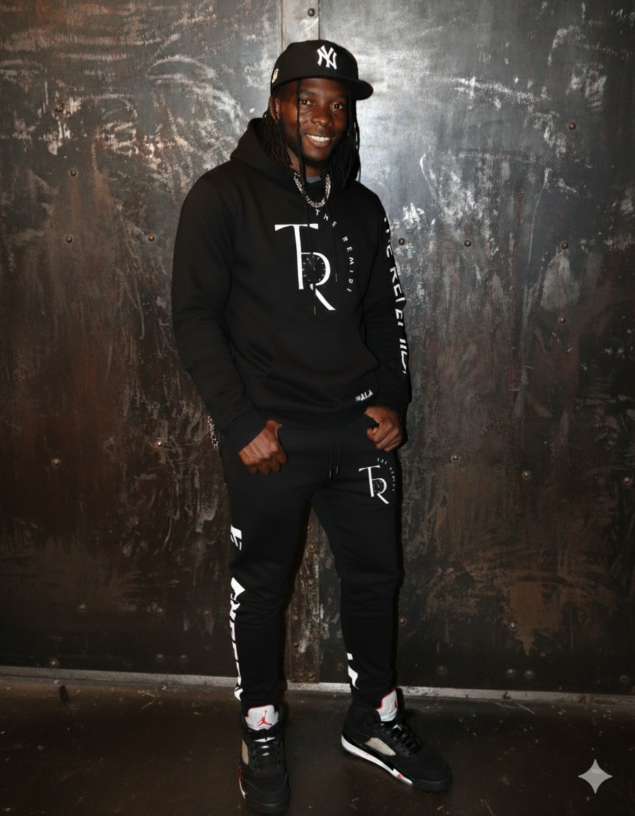 Remidi All White Logo Men's All-Over Print Joggers