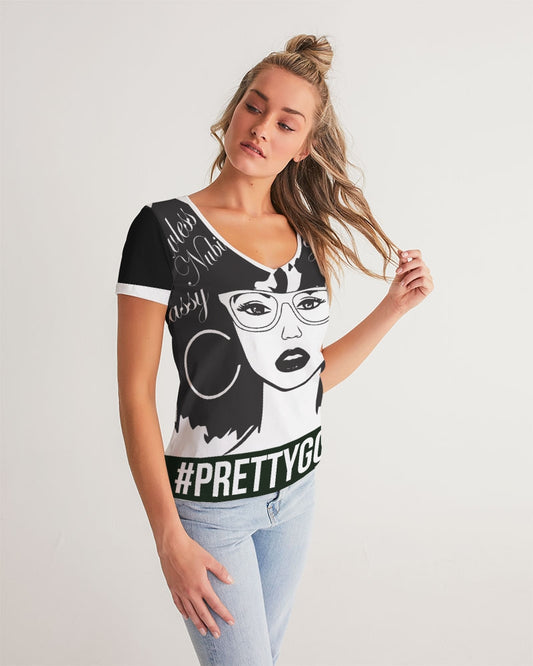 Pretty Goons Afro Women's V-Neck Tee