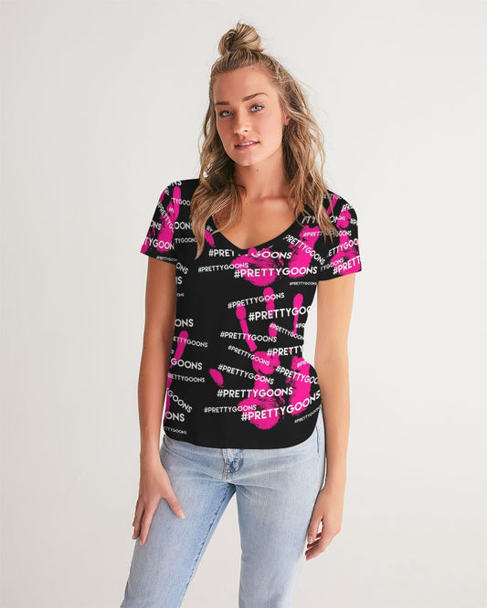 HIGH FIVE PINK Women's V-Neck Tee