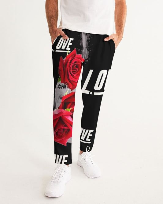 Pretty Goons Love BLACK Men's Joggers ROSE