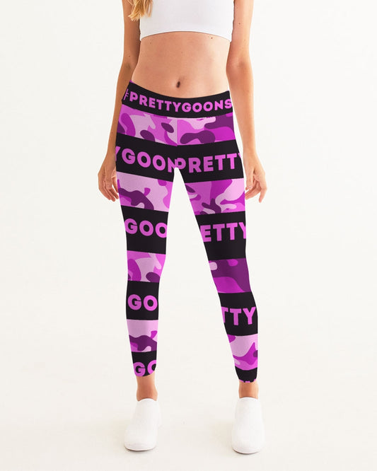 Pretty Goons Purple Camo Women's Yoga Pants