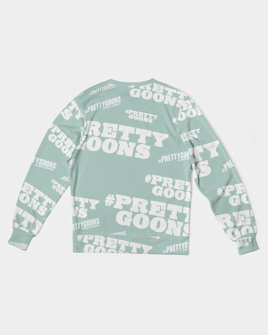 Pretty Goons Duped Mint Green Men's Classic French Terry Crewneck Pullover