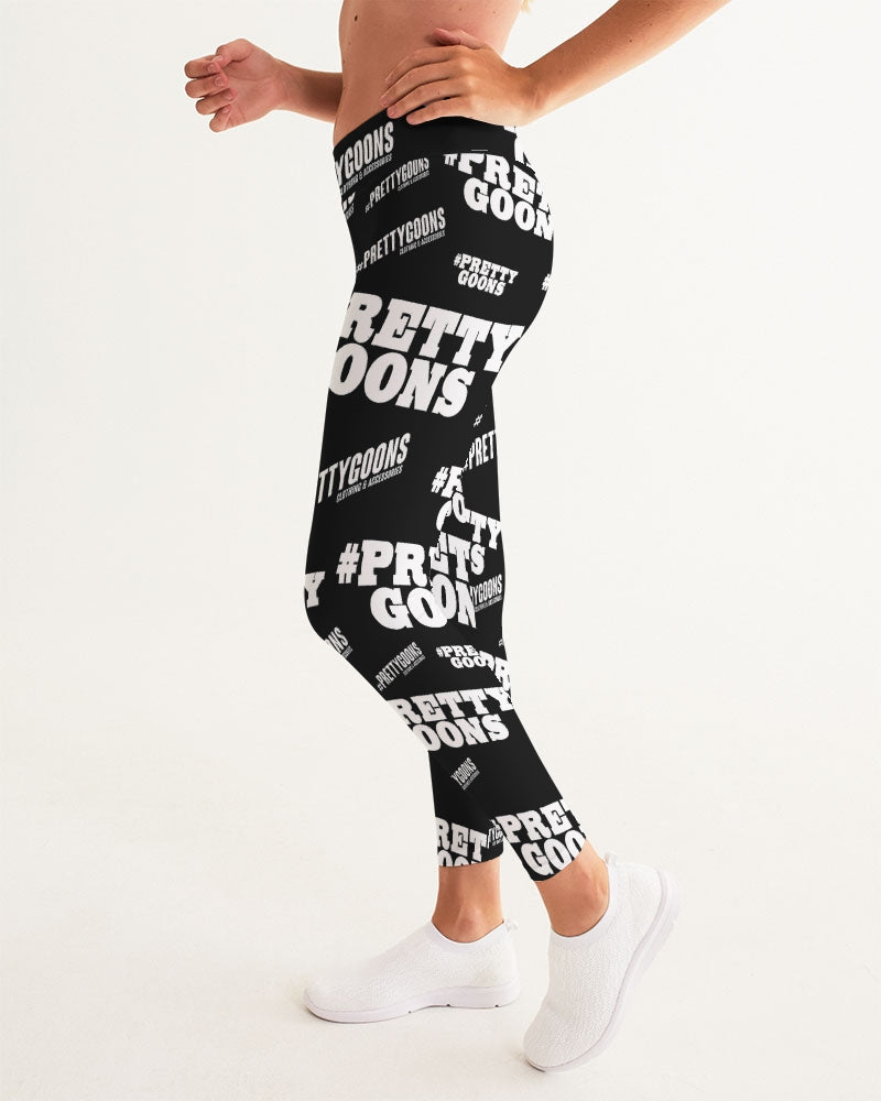 Pretty Goons Duped BLACK Women's Yoga Pants