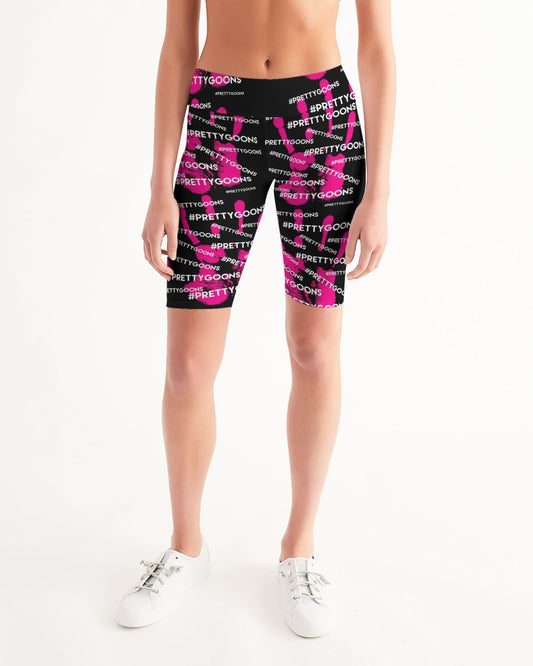 HIGH FIVE PINK Women's Mid-Rise Bike Shorts