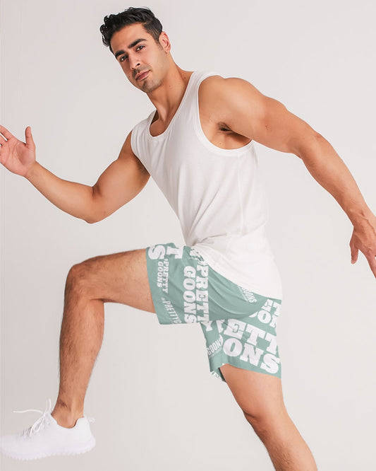 Pretty Goons Duped Mint Green Men's Jogger Shorts