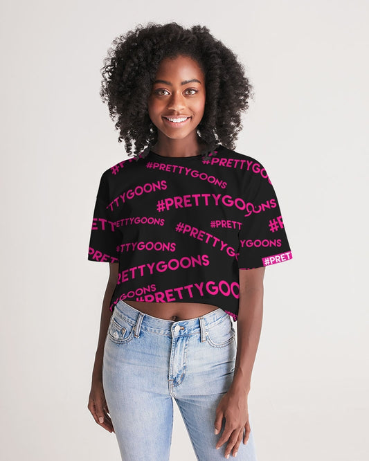Pretty Goons all over Pink Women's Lounge Cropped Tee